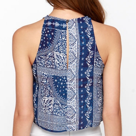 Lulu's Sea to Shining Sea Flowy Crop - Picture 2 of 8